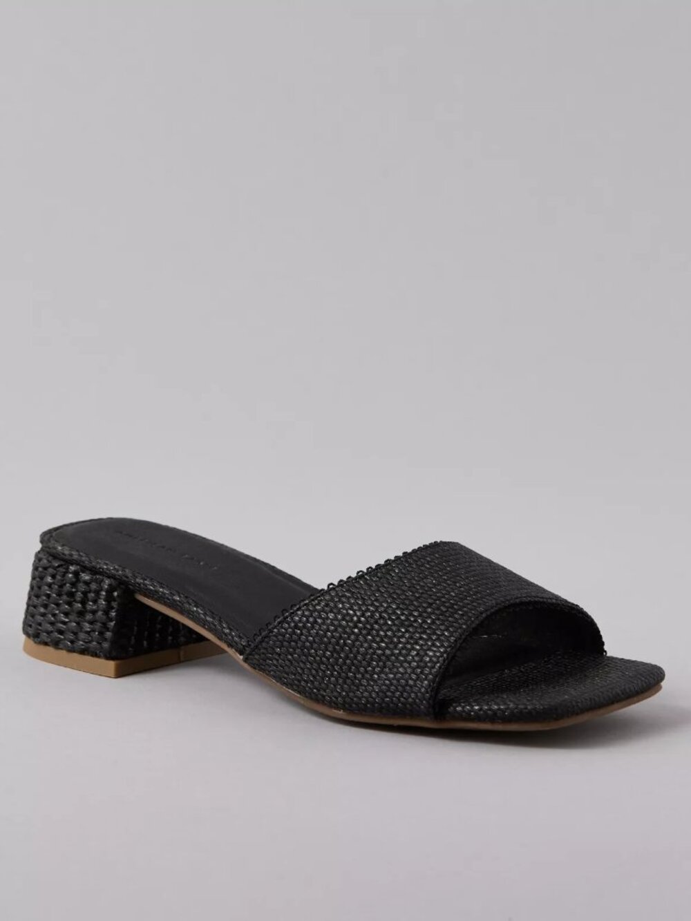 AE Black Square Toe Mule/NWT/8